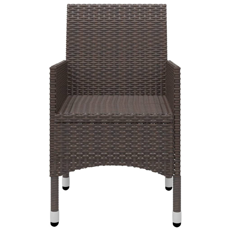 vidaXL 9 Piece Garden Dining Set Brown