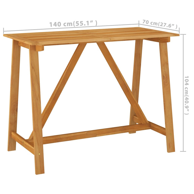 vidaXL 5 Piece Garden Bar Set Grey