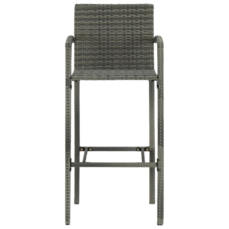 vidaXL 5 Piece Garden Bar Set Grey