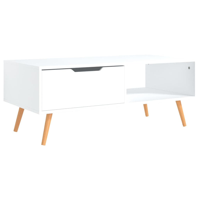 vidaXL Coffee Table White 100x49.5x43 cm Engineered Wood