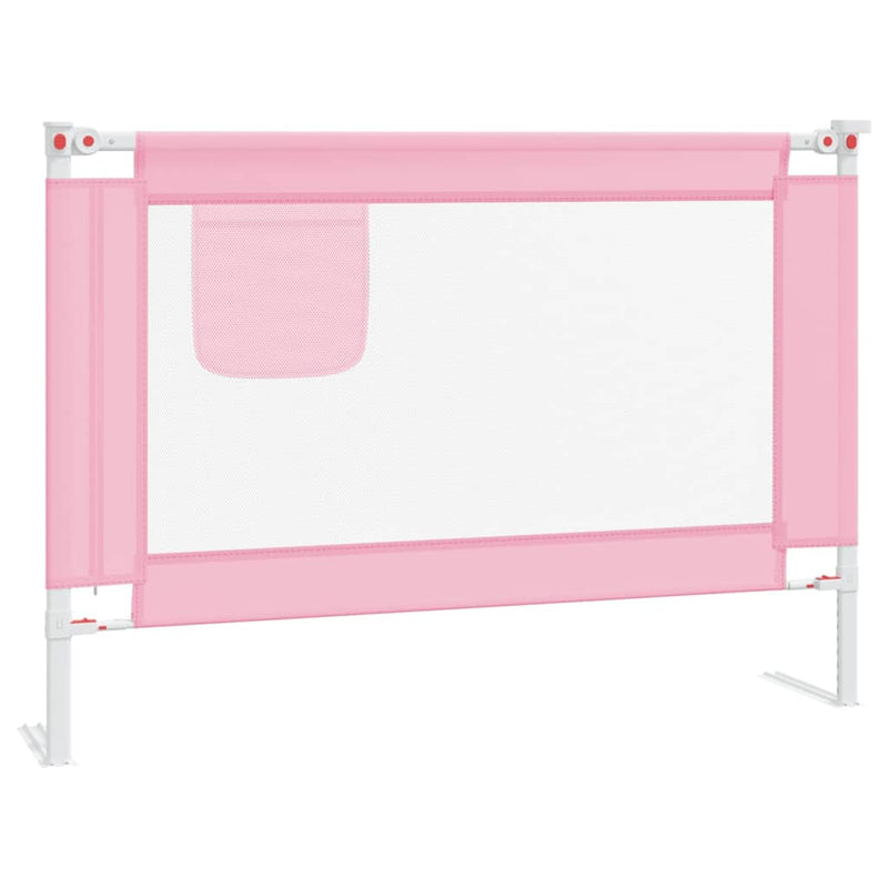 Toddler Safety Bed Rail Pink 90x25 cm Fabric