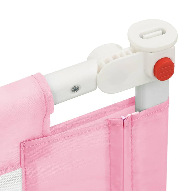 Toddler Safety Bed Rail Pink 90x25 cm Fabric