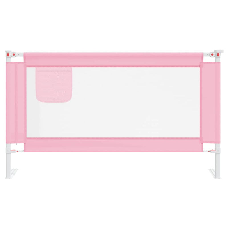 Toddler Safety Bed Rail Pink 140x25 cm Fabric