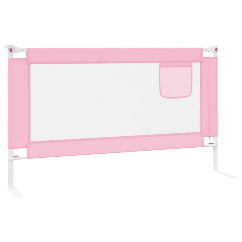 Toddler Safety Bed Rail Pink 140x25 cm Fabric