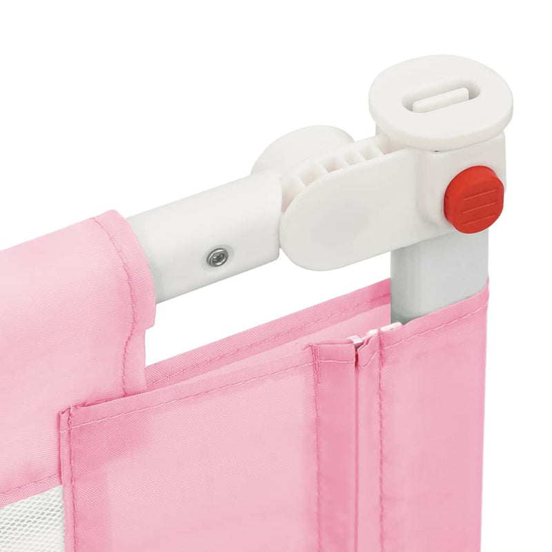 Toddler Safety Bed Rail Pink 140x25 cm Fabric