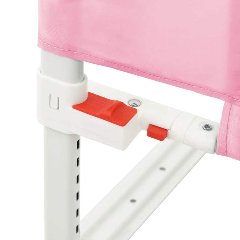 Toddler Safety Bed Rail Pink 140x25 cm Fabric