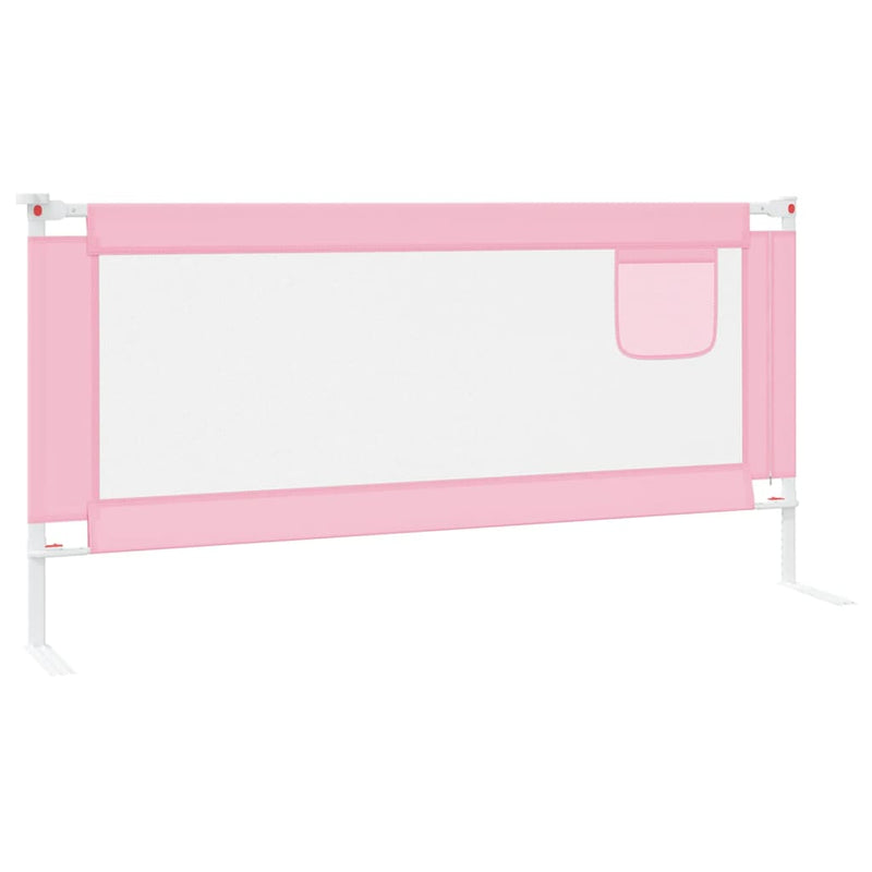 Toddler Safety Bed Rail Pink 190x25 cm Fabric