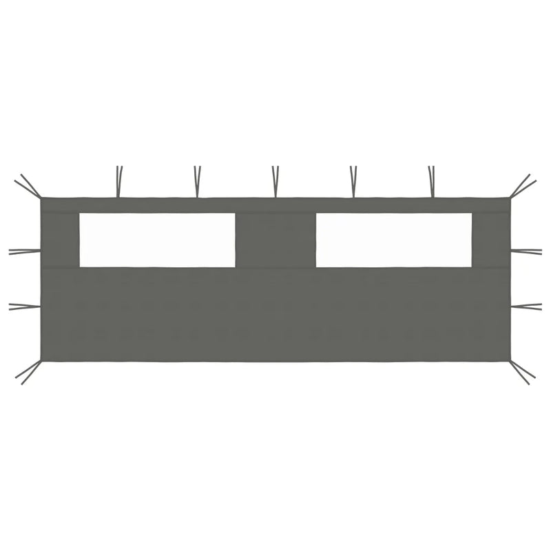 Gazebo Sidewall with Windows 6x2 m Anthracite