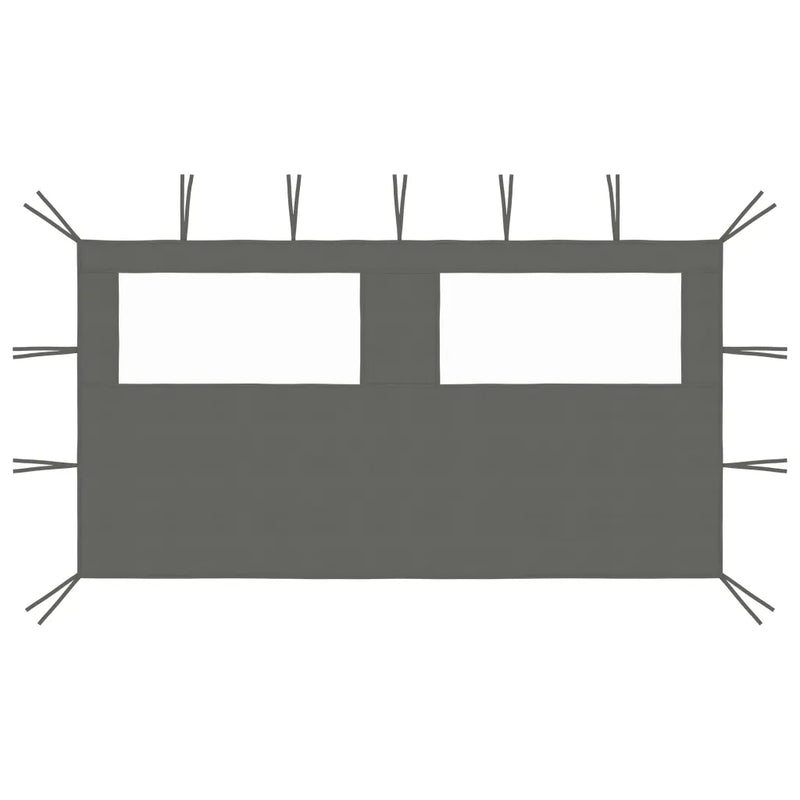 Gazebo Sidewall with Windows 4x2 m Anthracite