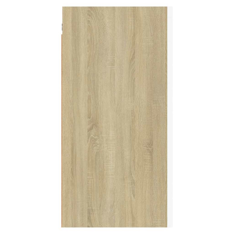 vidaXL TV Cabinets 2 pcs White and Sonoma Oak 30.5x30x60 cm Engineered Wood