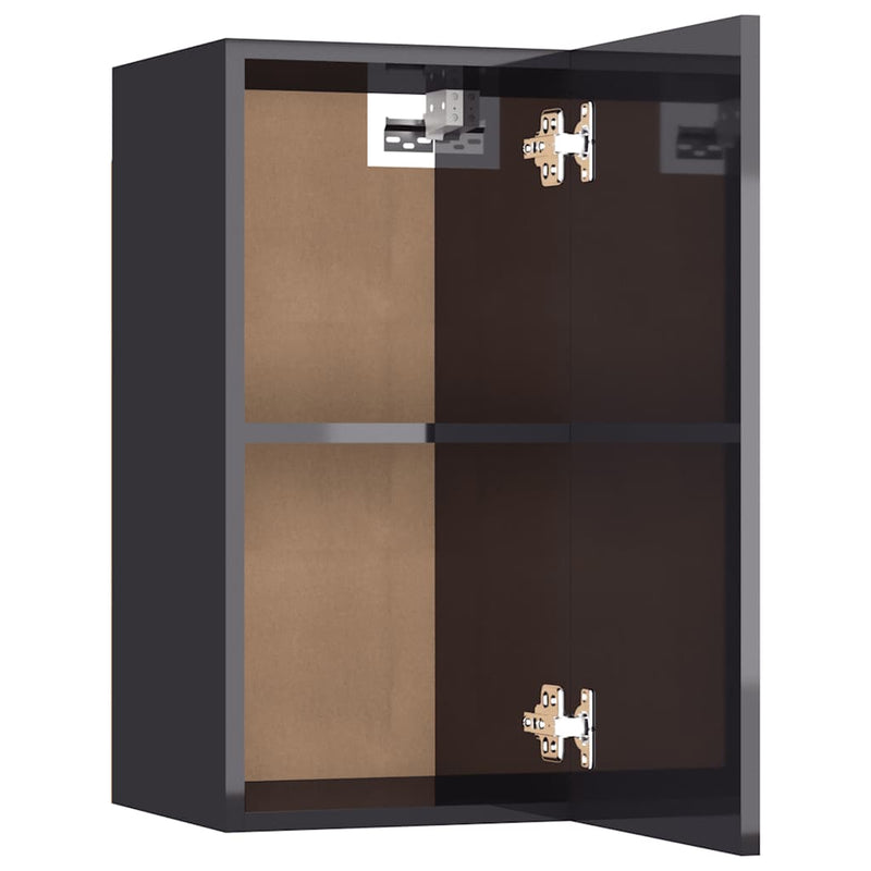 vidaXL TV Cabinets 2 pcs High Gloss Grey 30.5x30x60 cm Engineered Wood