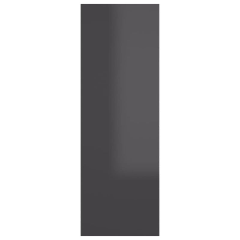 vidaXL TV Cabinet High Gloss Grey 30.5x30x90 cm Engineered Wood