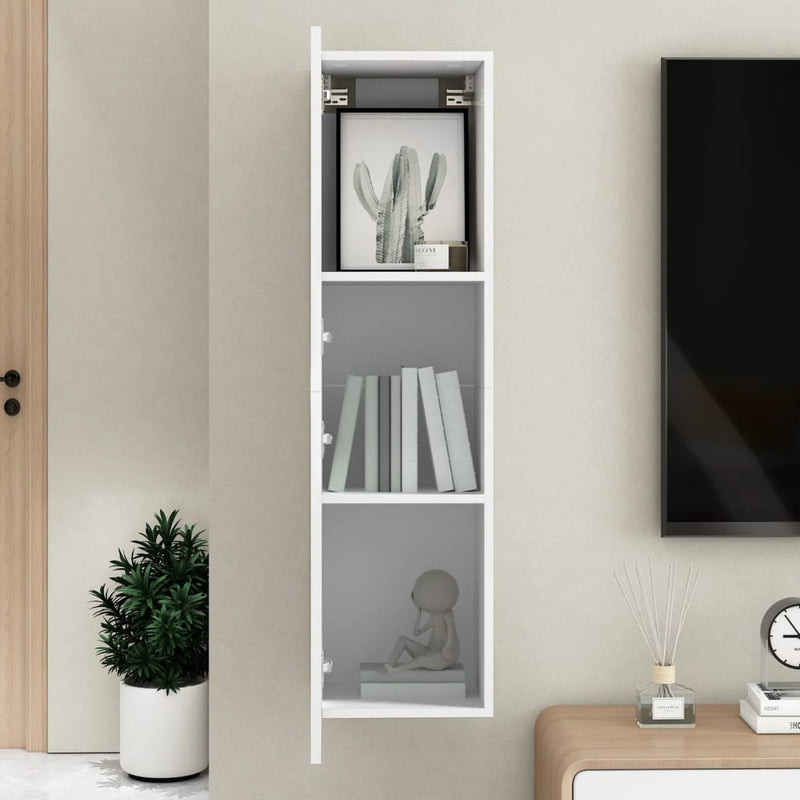 vidaXL TV Cabinet White 30.5x30x110 cm Engineered Wood