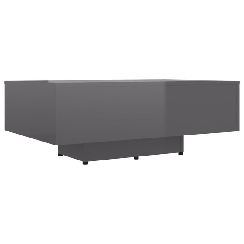 vidaXL Coffee Table High Gloss Grey 85x55x31 cm Engineered Wood