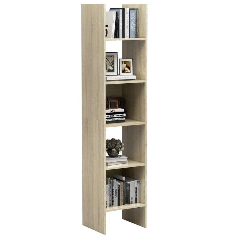 vidaXL Book Cabinet Sonoma Oak 40x35x180 cm Engineered Wood
