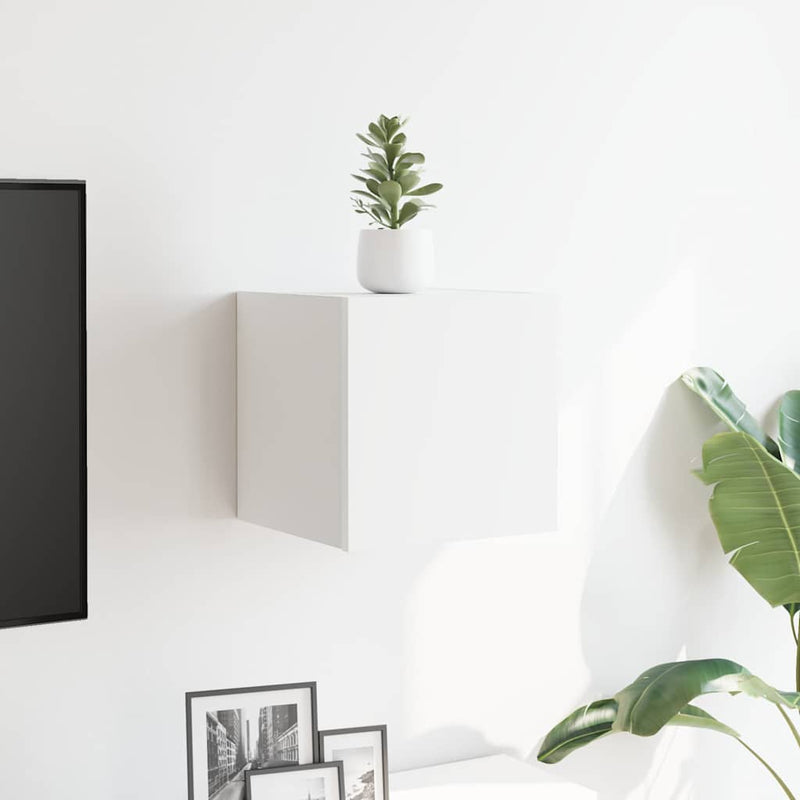 vidaXL Wall Mounted TV Cabinet White 30.5x30x30 cm