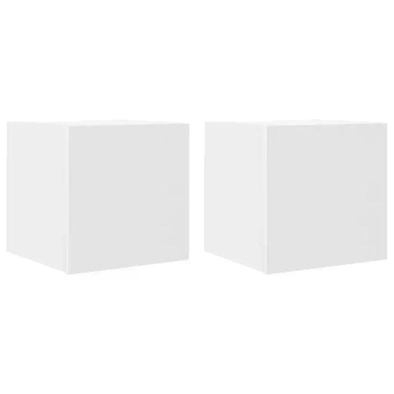 Wall Mounted TV Cabinets 2 pcs White 30.5x30x30 cm