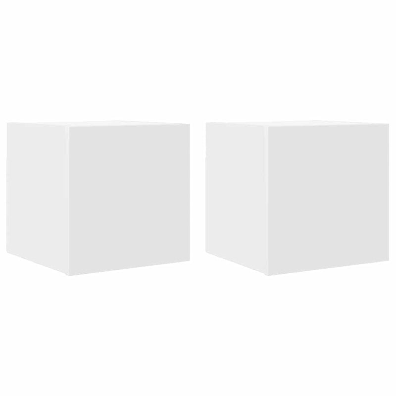 vidaXL Wall Mounted TV Cabinets 2 pcs White 30.5x30x30 cm