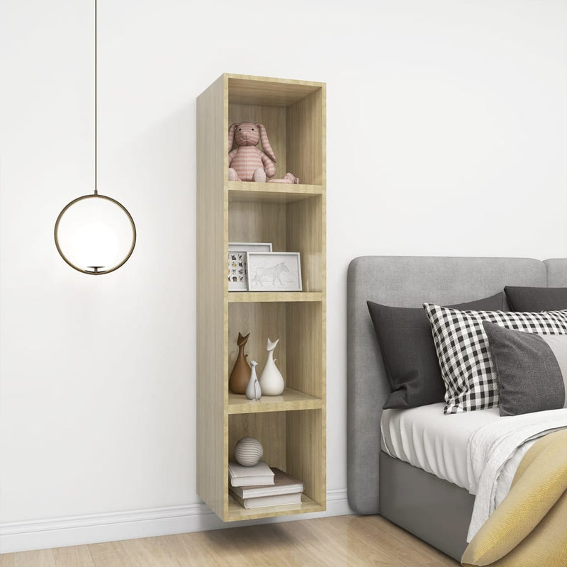 vidaXL Wall Cabinets 4 pcs Sonoma Oak 37x37x37 cm Engineered Wood