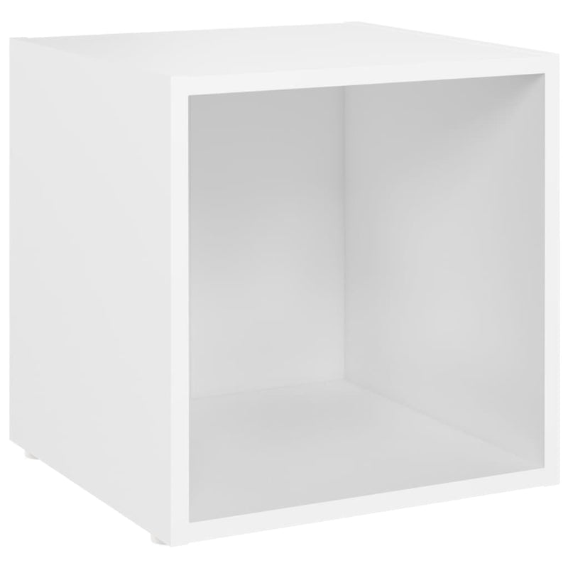 vidaXL TV Cabinets 2 pcs White 37x35x37 cm Engineered Wood