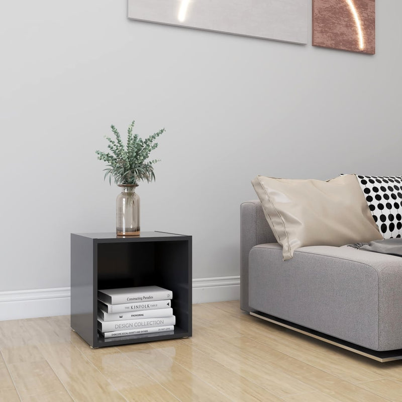vidaXL TV Cabinet Grey 37x35x37 cm Engineered Wood