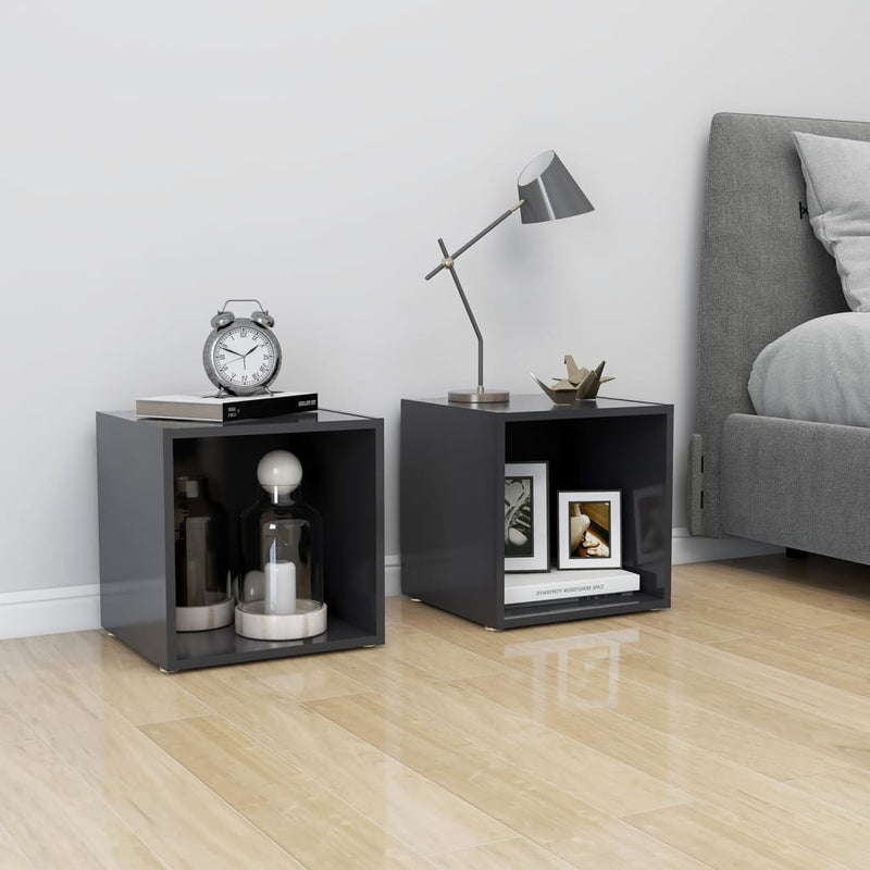 vidaXL TV Cabinet Grey 37x35x37 cm Engineered Wood