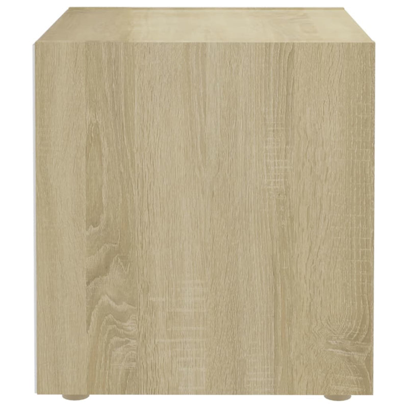 vidaXL TV Cabinets 4 pcs White and Sonoma Oak 37x35x37 cm Engineered Wood