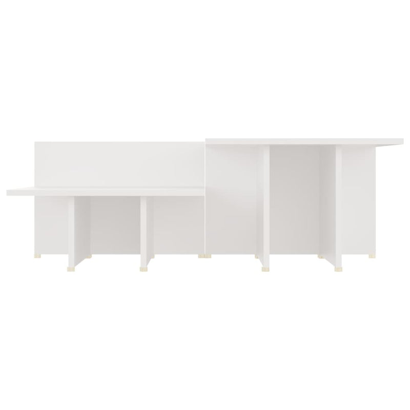 vidaXL Coffee Tables 2 pcs White 111.5x50x33 cm Engineered Wood