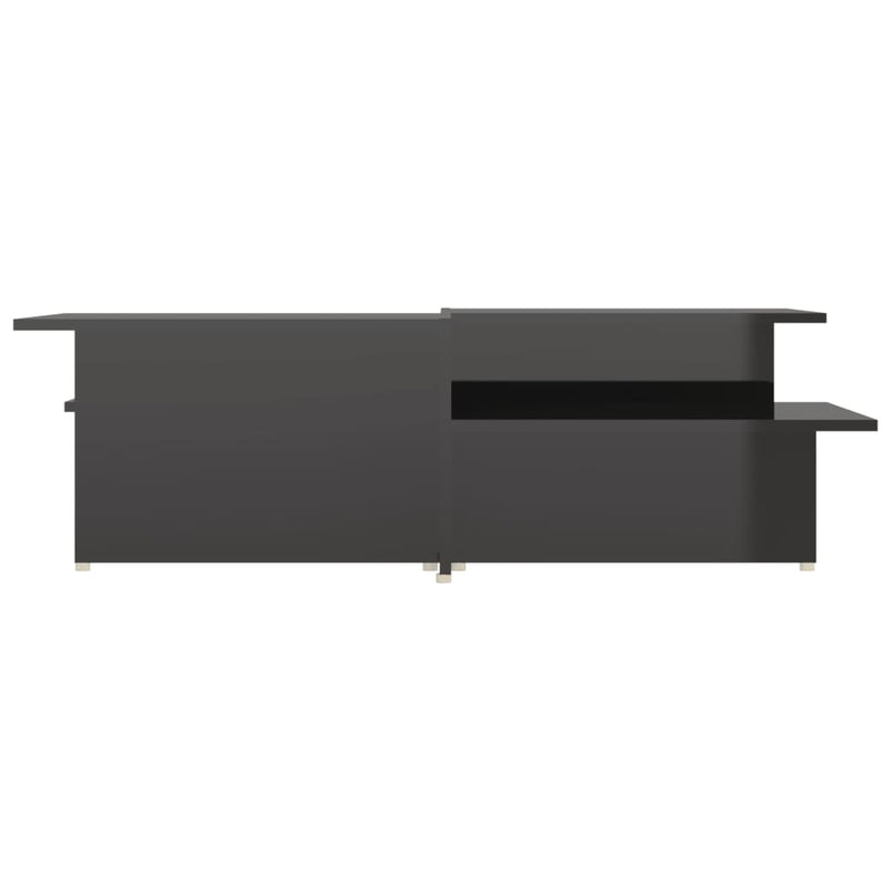 vidaXL Coffee Tables 2 pcs High Gloss Black 111.5x50x33 cm Engineered Wood
