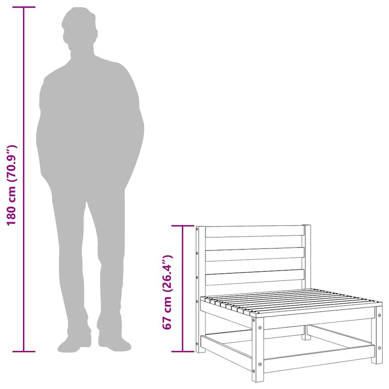 vidaXL 2 Piece Garden Lounge Set Grey Solid Pinewood