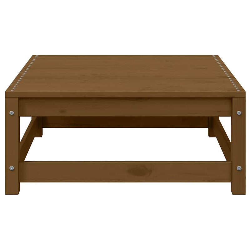 vidaXL Garden Footstool with Cushion Honey Brown Solid Pinewood