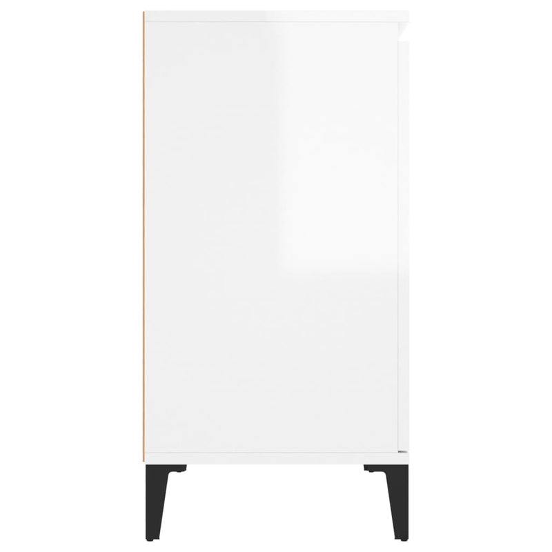 vidaXL Sideboard High Gloss White 102x35x70 cm Engineered Wood