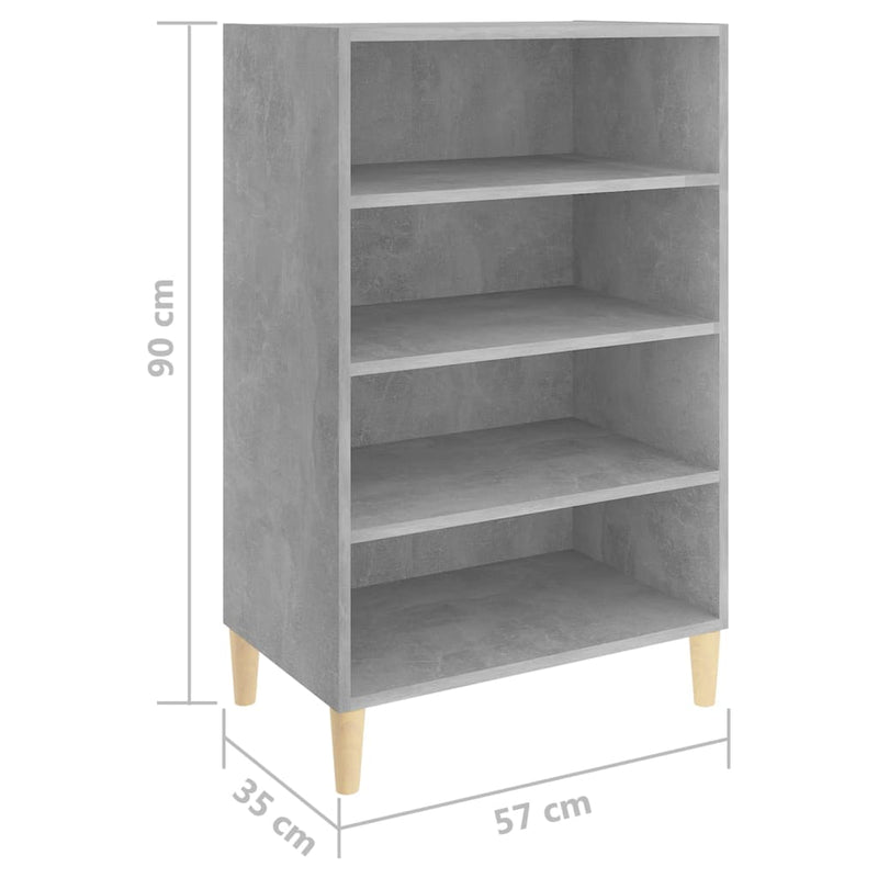 vidaXL Sideboard Concrete Grey 57x35x90 cm Engineered Wood