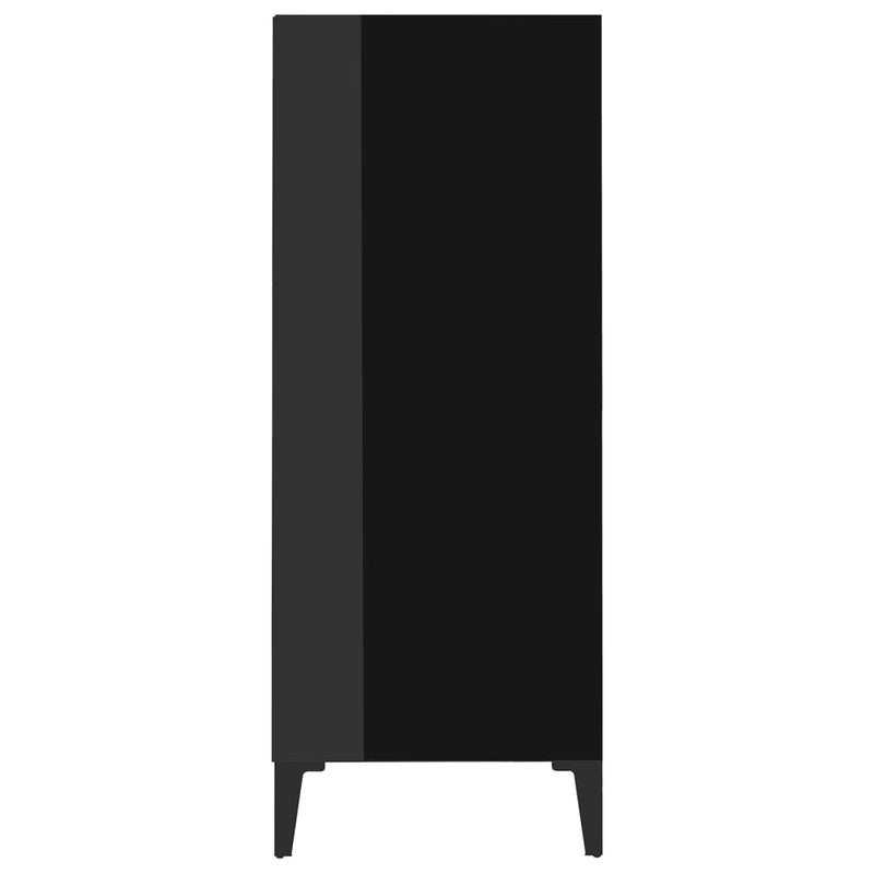 vidaXL Sideboard High Gloss Black 57x35x90 cm Engineered Wood