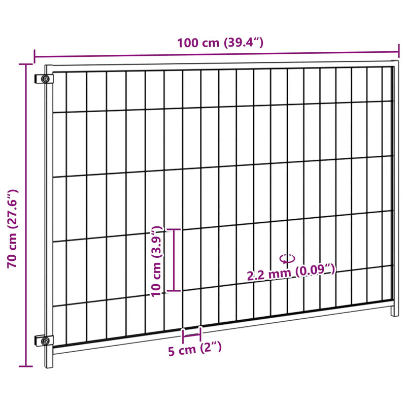 Animal Cage without Door Black 300 x 100 x 70 cm Steel