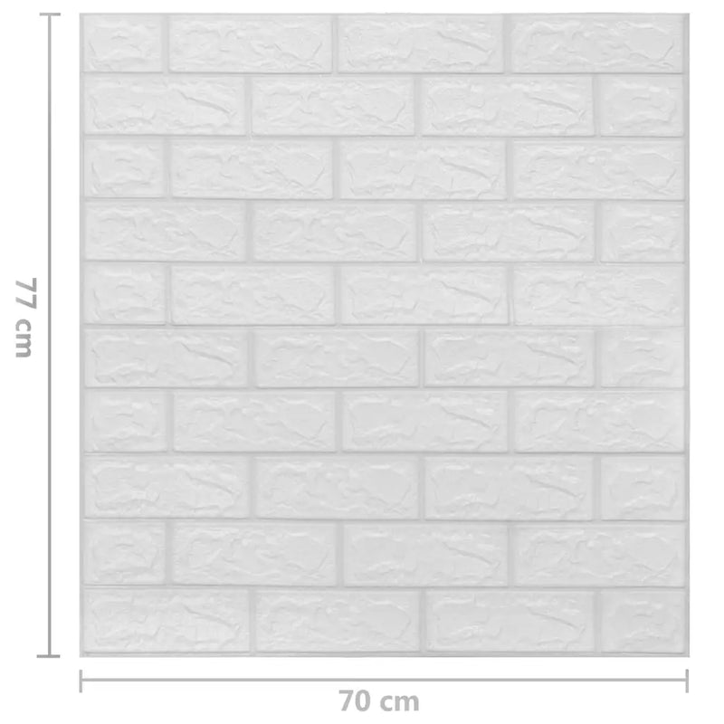 3D Wallpaper Bricks Self-adhesive 20 pcs White