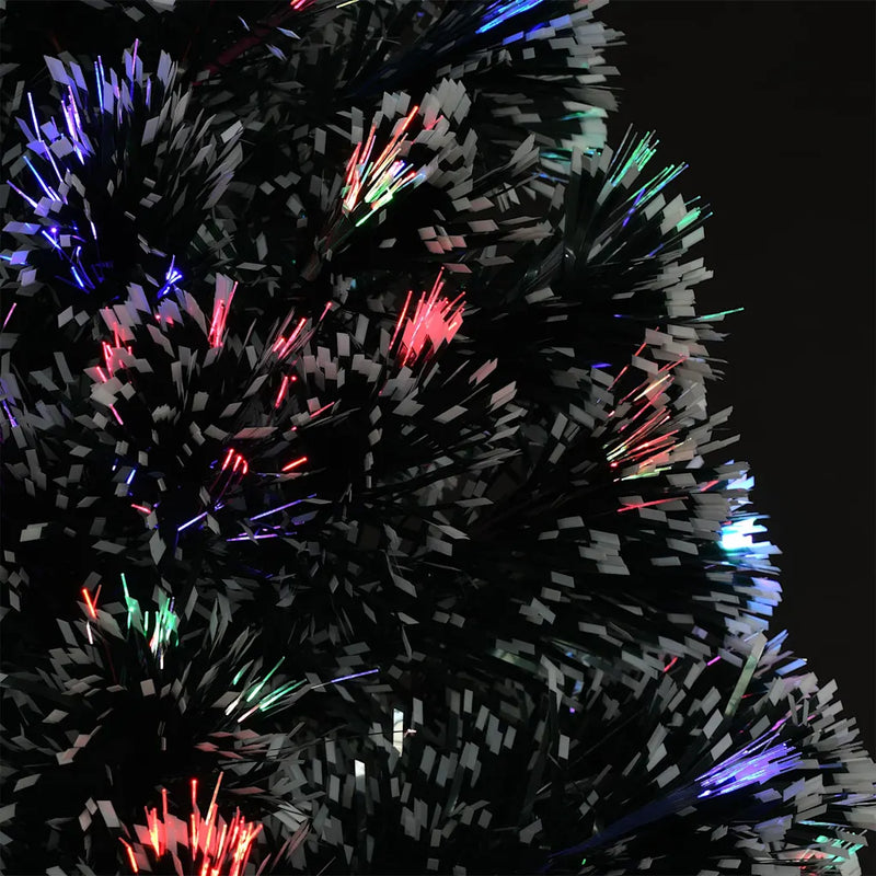 Pre-lit Christmas Tree Green and White 120 cm Fibre Optic