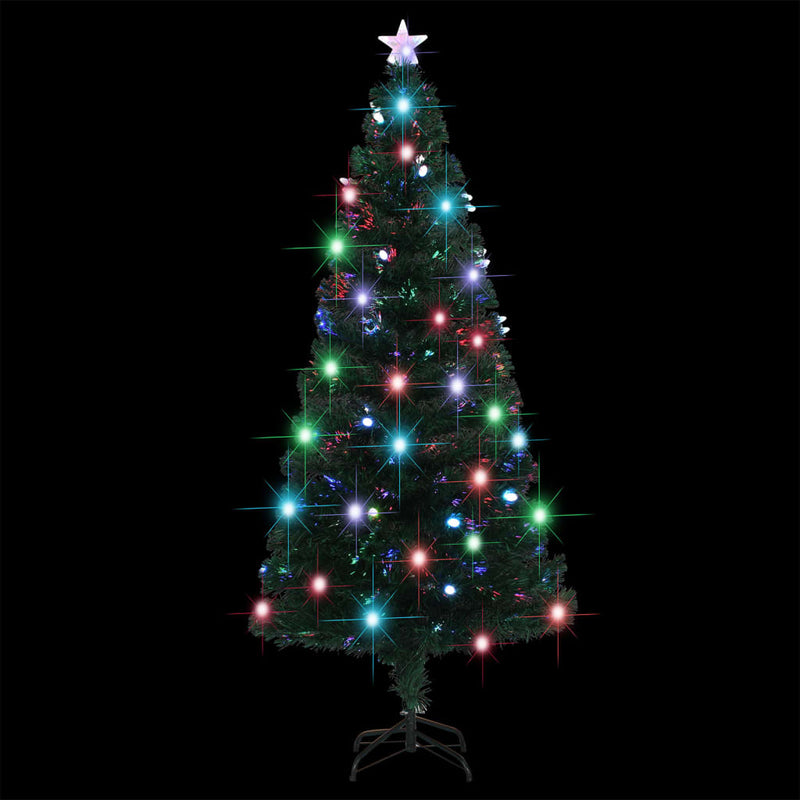 vidaXL Pre-lit Christmas Tree with Stand 150 cm Fibre Optic