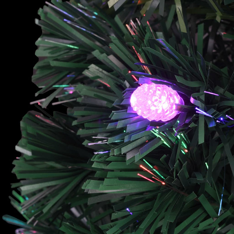vidaXL Artificial Pre-lit Christmas Tree with Stand 180 cm Fibre Optic