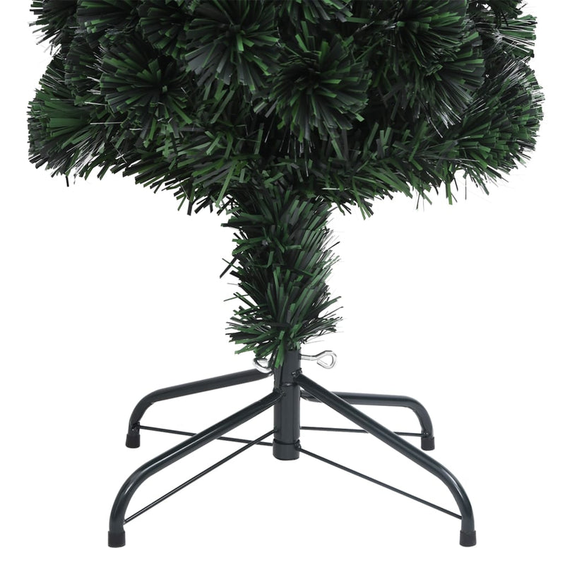 vidaXL Artificial Slim Christmas Tree with Stand 180 cm Fibre Optic