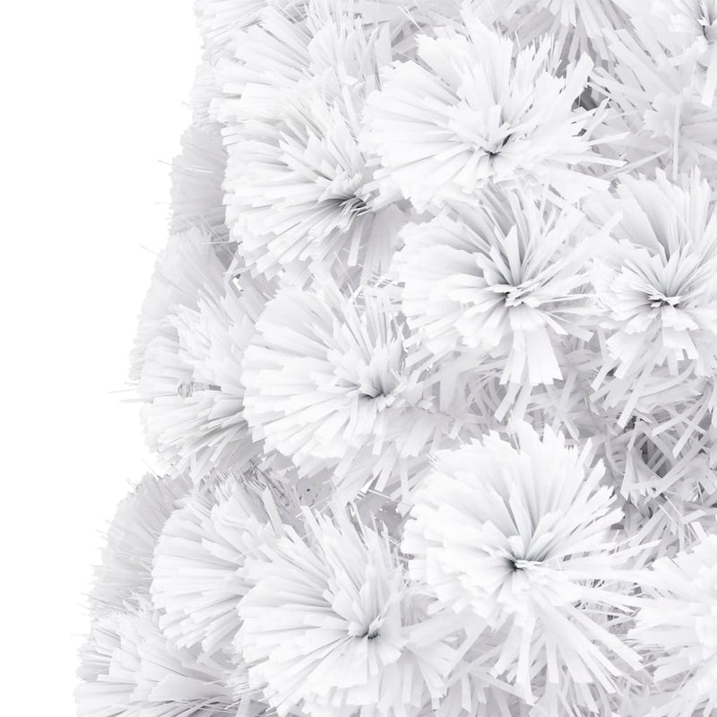 vidaXL Artificial Pre-lit Christmas Tree White 120 cm Fibre Optic