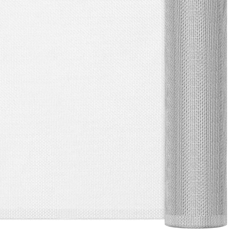 vidaXL Mesh Screen Aluminium 80x500 cm Silver