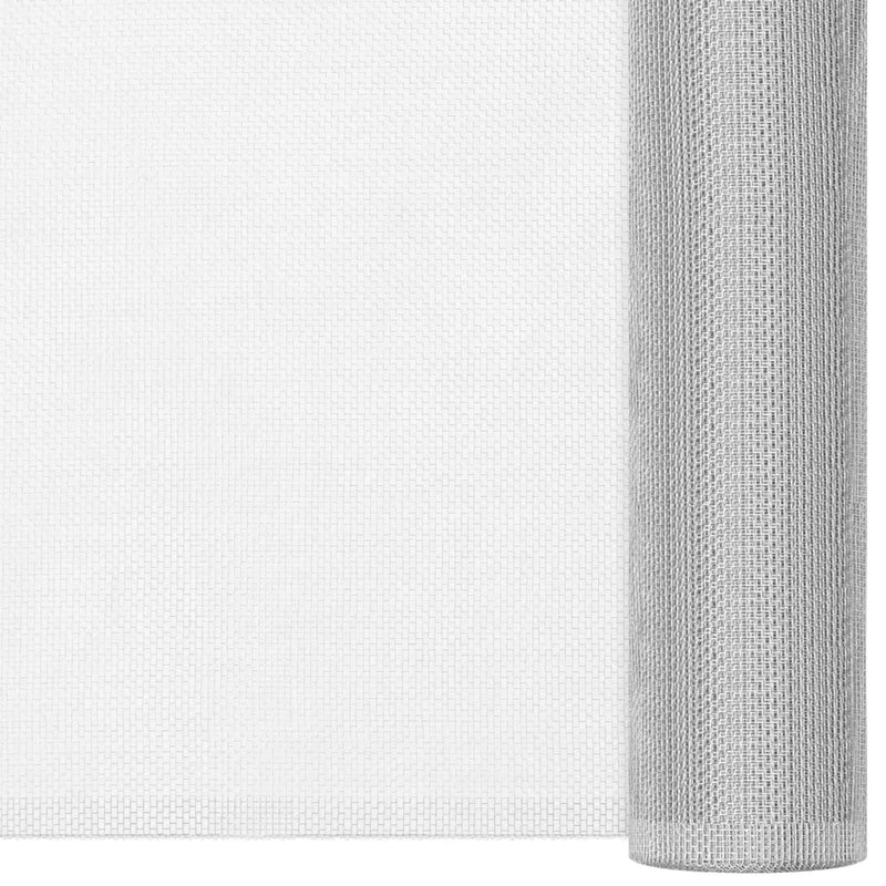 Mesh Screen Aluminium 112x1000 cm Silver
