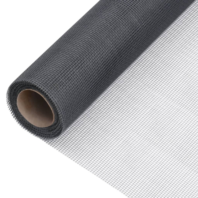 vidaXL Mesh Screen Fiberglass 100x500 cm Grey