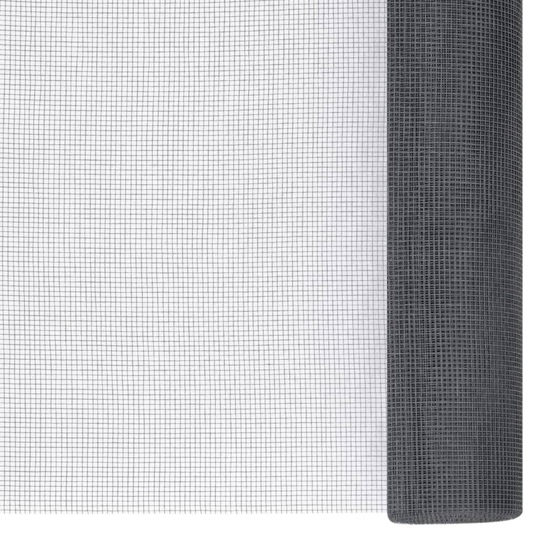 vidaXL Mesh Screen Fiberglass 100x500 cm Grey