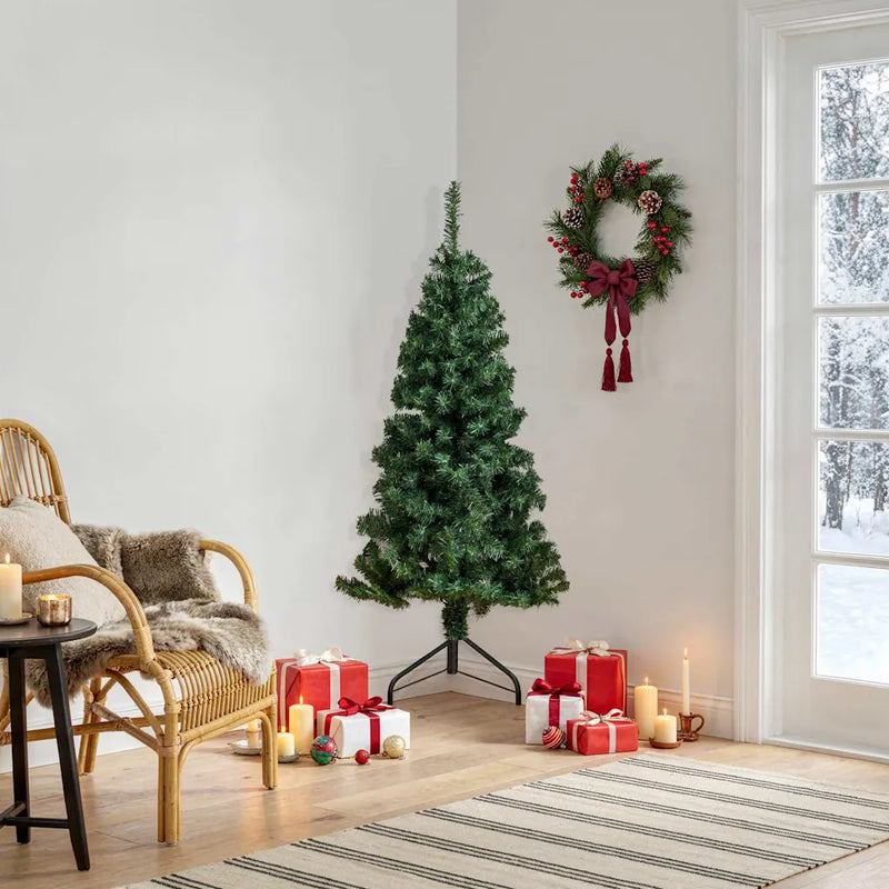 Corner Artificial Christmas Tree Green 120 cm PVC