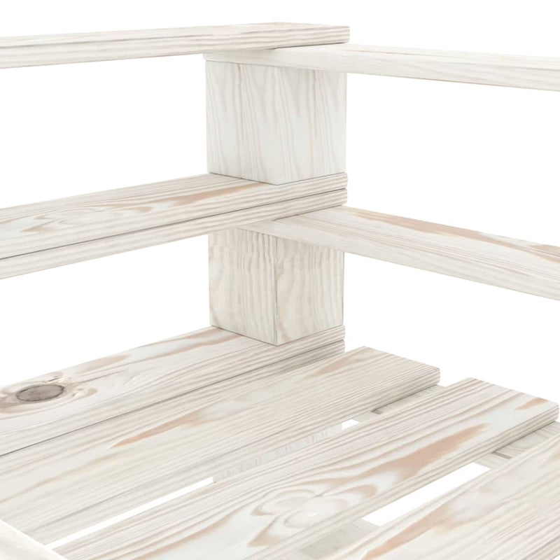 vidaXL 7 Piece Garden Pallet Lounge Set Wood White