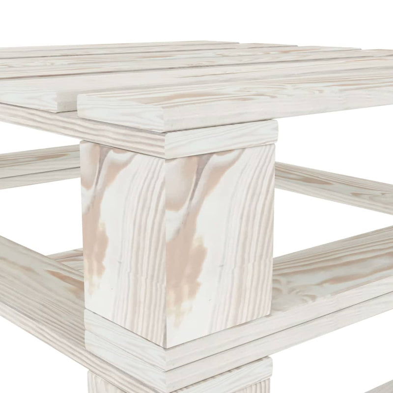 vidaXL 7 Piece Garden Pallet Lounge Set Wood White