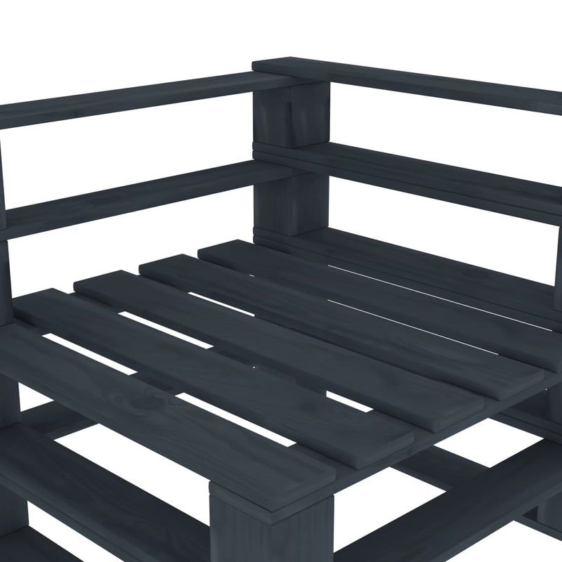 vidaXL 6 Piece Garden Pallet Lounge Set Wood Grey