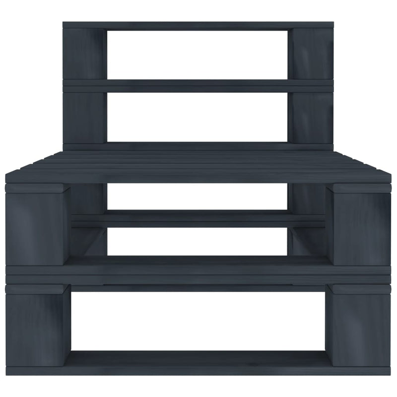 vidaXL 6 Piece Garden Pallet Lounge Set Wood Grey